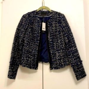 Banana Republic Navy Tweed Blazer NWT